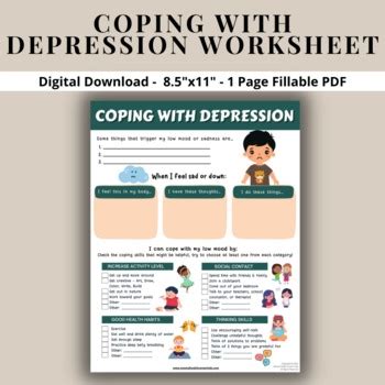 Coping Skills For Depression Worksheets Pdf Coping Skills Worksheets