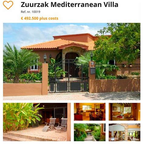 Curacao Villa Townhouse Houseforsale Zuurzak Mediterranean Villa