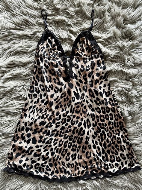 Victorias Secret Very Sexy Leopard Print Slip Gown Pa… Gem