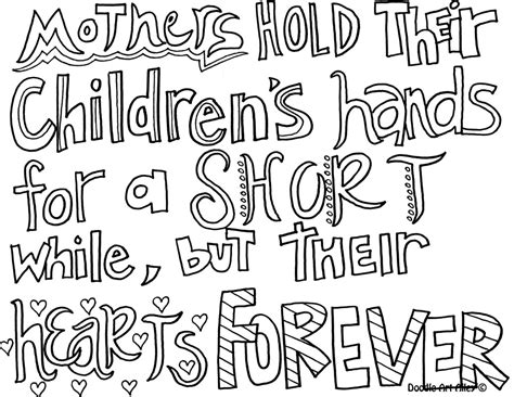 Family Quote Coloring Pages - DOODLE ART ALLEY