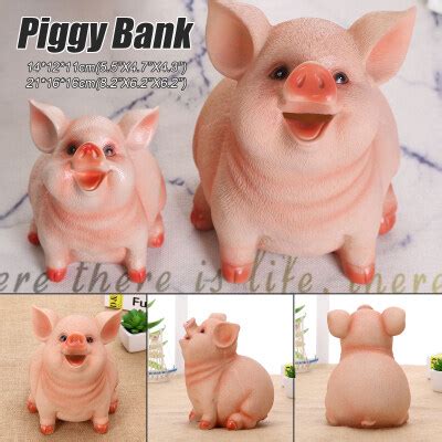 Small Large Pig Piggy Bank Coin Money Cash Openable Collectible Saving