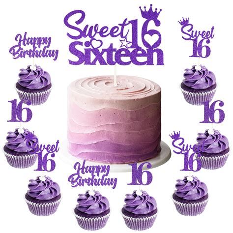 Purple Sweet Sixteen Cake