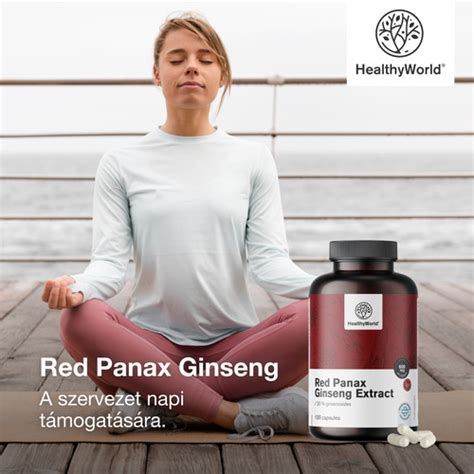 3x Red Panax Ginseng 600 mg vörös ginzeng kivonat összesen 360