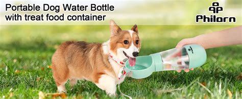 Philorn Dog Water Bottle 350ml Portable Dog Travel Water Bottle For