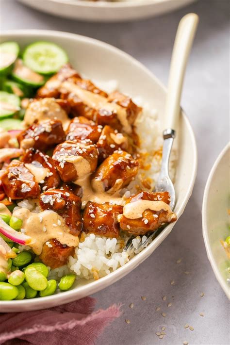 Chicken Poke Bowls Gluten Free