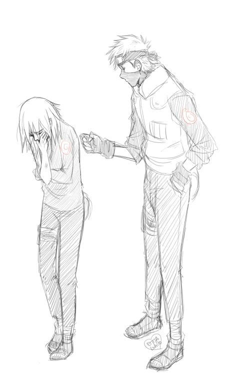 Kakashi X Sakura Naruto Sketch Anime Naruto Kakashi