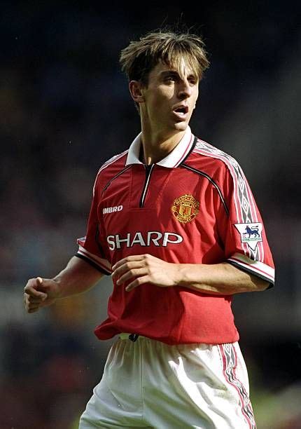 Gary Neville Of Manchester United In Action During The Fa Carling