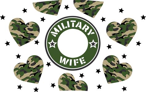 Military Wife Camo Hole 24 Oz Cold Cup Wrap Southern Gem Creations