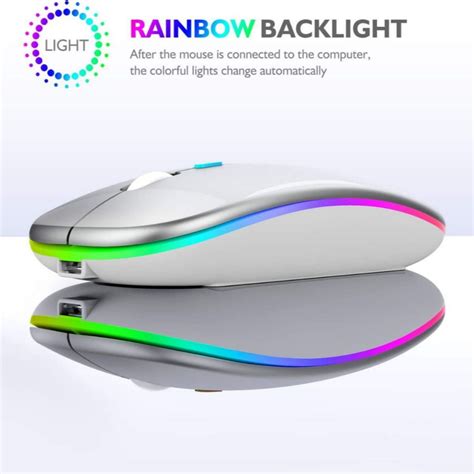 Mouse Sem Fio Wireless Bateria Interna Recarregavel Ghz Led Rgb