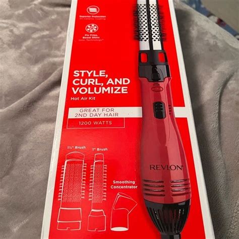 Revlon Style Curl And Volumize Hot Air Kit Revlon Curls Brush Kit