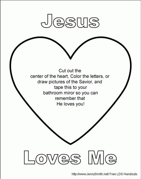 Free Printable Jesus Loves Me Coloring Pages