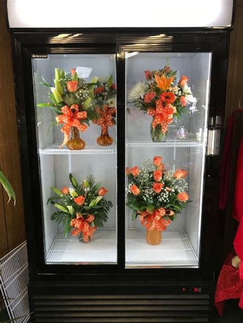 Floral Display Coolers Door Displays Double Sliding Doors Double