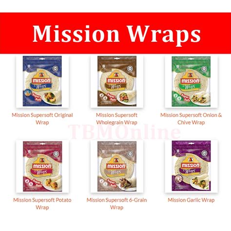 Mission Wraps Original Onion Chives Potato Wholegrain 6