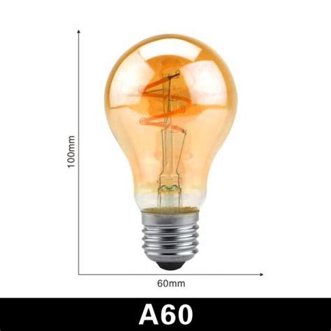 Ampoule LED rétro à Filament spiralé A60 C35 ST64 T45 G80 G95 G125