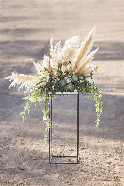 Pampas Grass Centerpiece Symbolic Ceremony Boho