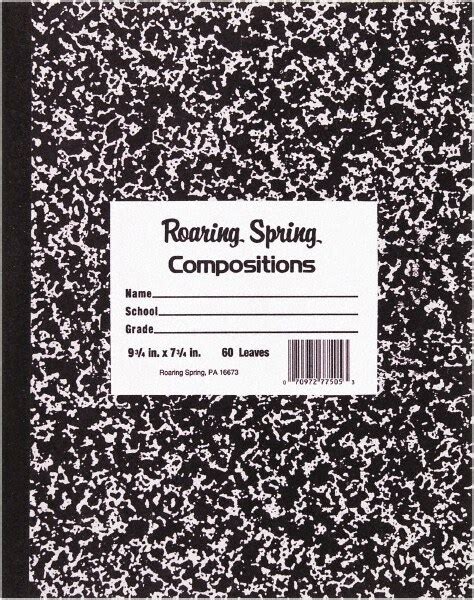 Roaring Spring 36 Sheet 8 12 X 7 Wide Ruled Composition Book