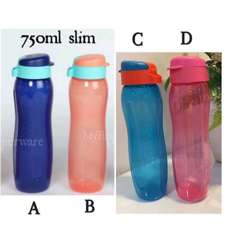 Tupperware Ml Slim Fashion Eco Bottle Botol Air Bpa Free Shopee