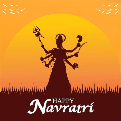 Premium Vector Happy Navratri Festival Celebration Poster Design