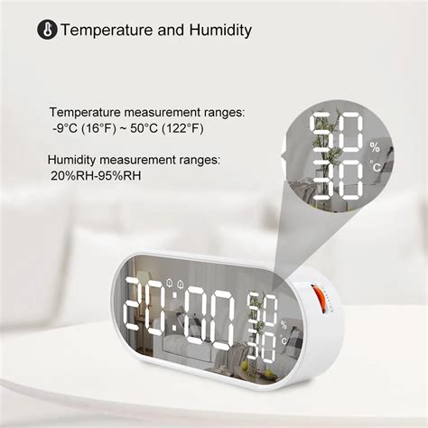 Digital Clock Alarm Snooze Table Thermometer Electronic Usb Charger Led