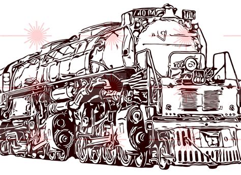 Big Boy Locomotive Drawing