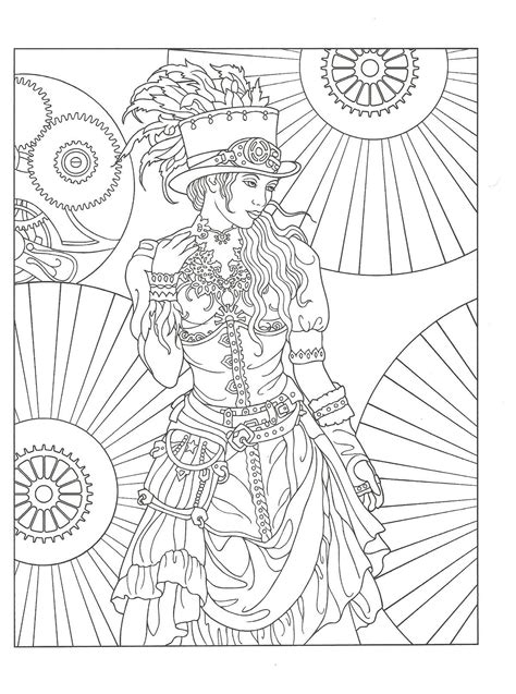 Steampunk Coloring Pages For Adults At D52