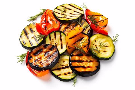 Premium Photo Delicious Grilled Veggies On A Stark White Backdrop