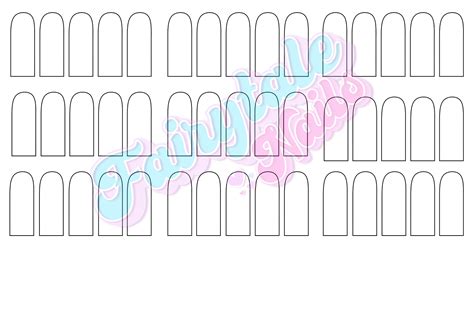 Waterslide Nail Decal Templates Frenchtip Square Tip Bonus Xl Decal