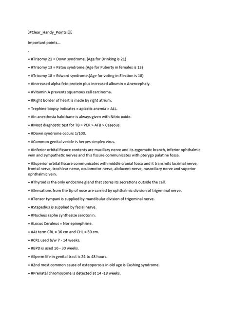 Imp Claer Points Pdf Thyroid Larynx