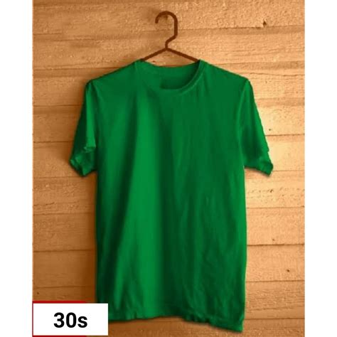 Jual KAOS POLOS COTTON COMBED 30s WARNA HIJAU FUJI Size S M L XL