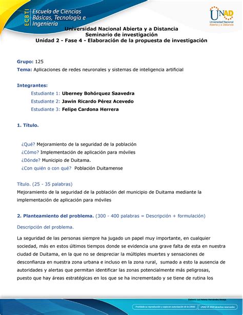 Fase 4 Elaboracion De La Propuesta De Investigacion Seminario De