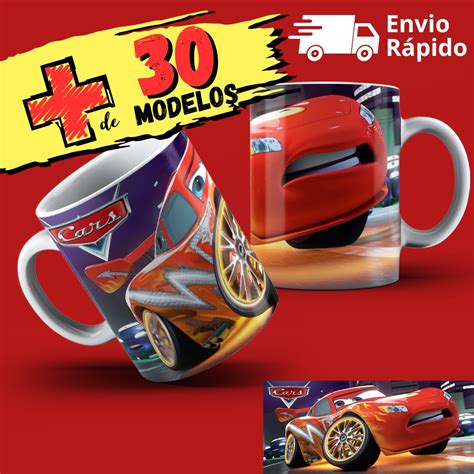 Caneca Carros Filme Modelos Rel Mpago Mcqueen Lightning Mcqueen Cars