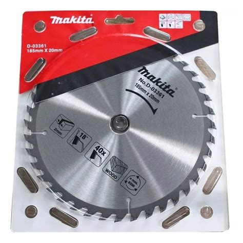 Makita D-03361, Circular Saw Blade For Wood 185 x 20mm x 40T | A.C.T ...