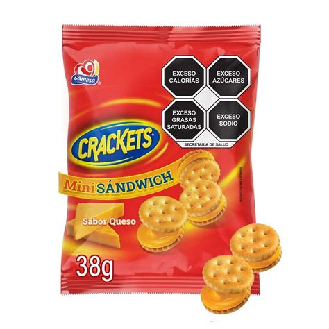 Galletas Gamesa Crackets Mini S Ndwich Sabor Queso G Walmart