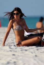CLAUDIA ROMANI In A Leopard Bikini At The Beach In Miami HawtCelebs