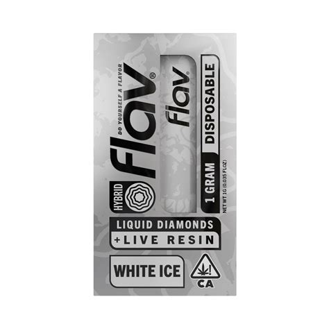 Flav Vape Disposable 10g Live Resin White Ice Hybrid Weedmaps