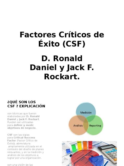 Factores Críticos De Éxito Csf Presentacion Pdf Indicador De