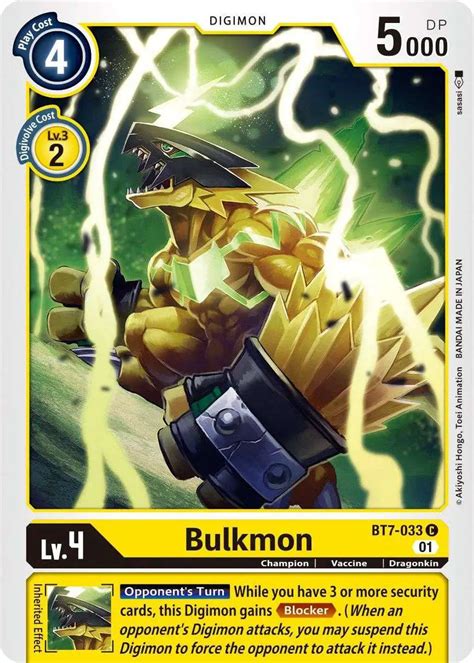 Digimon Trading Card Game Next Adventure Single Card Common Bulkmon BT7