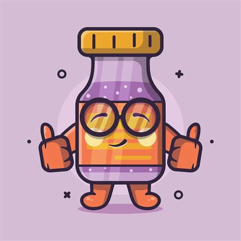 Premium Vector Funny Vaccine Bottle Character With Thumb Up Hand