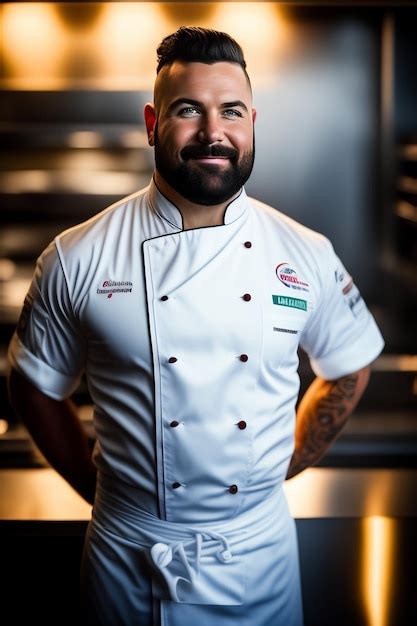 Premium AI Image A Man In A Chef S Uniform Cooking Food