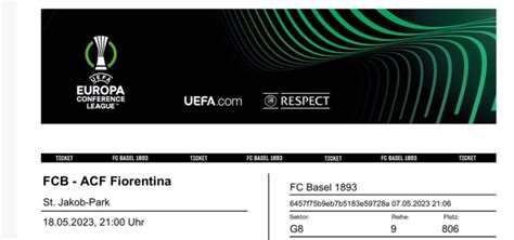 Tickets Fc Basel Acf Fiorentina Originalpreis Kaufen Auf Ricardo