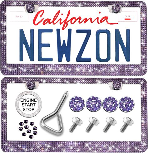 Amazon Fiisfiis Bling License Plate Frame For Women Pack Premium