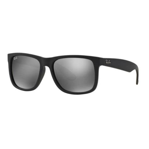 Oculos Sol Ray Ban Justin Rb4165 622 6g 57 Preto Fosco Lente Cinza