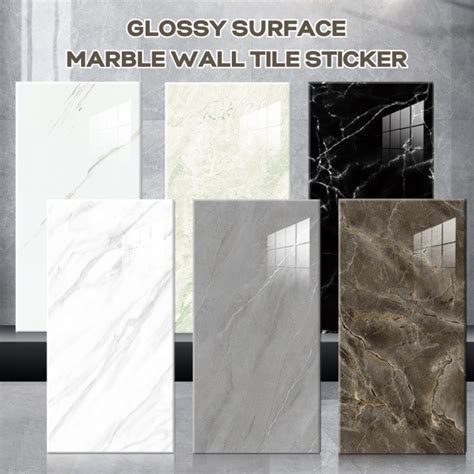 Marble Wall Tile Paper Kitchen Wall Sticker Wall Paper Bathroom