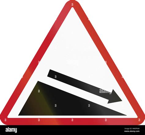 Road Sign In The Philippines Steep Descent Stock Photo Alamy