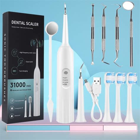 Buy Electric Dental Scaler Household Tooth Cleaner High Frequency Sonic ...