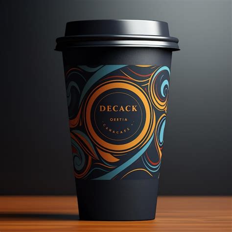 Premium PSD | Design a mockup of a coffee cup packaging with an eye