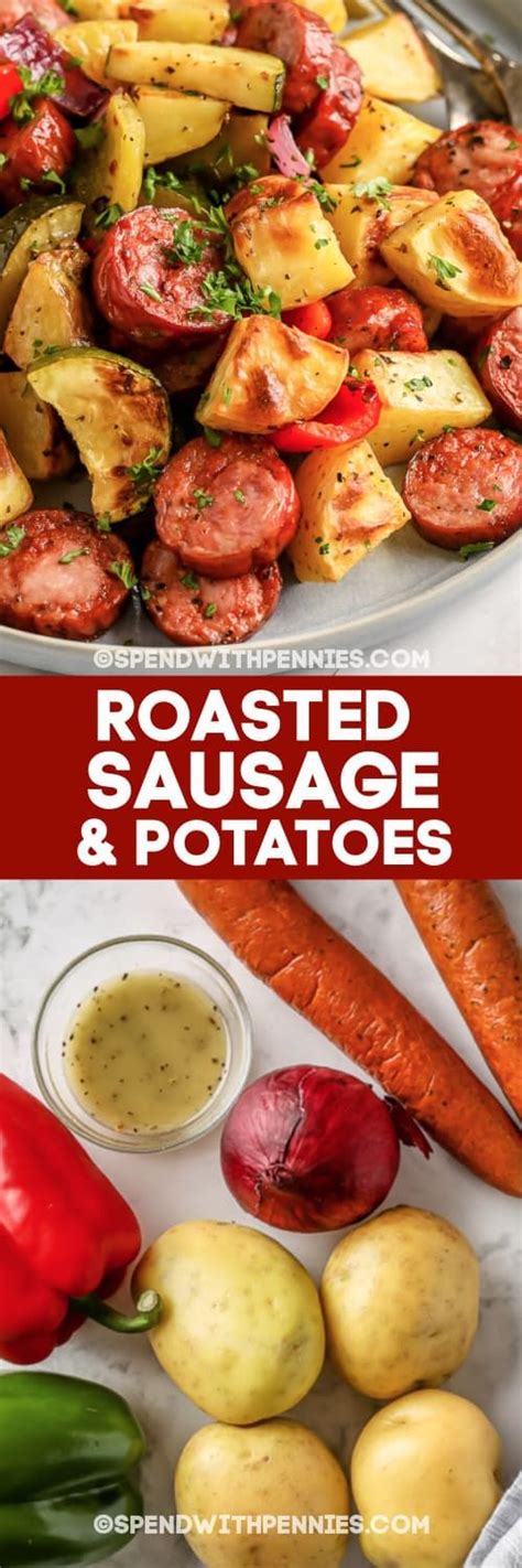 Roasted Sausage And Potatoes Budget Friendly Spend With Pennies