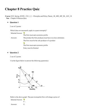 Lamar University Econ Chapter Practice Quiz Econ Chapter