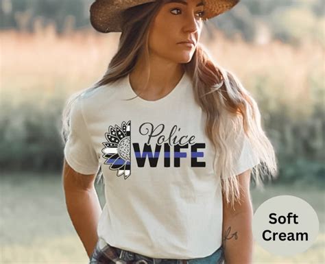 Police Wife Shirt T For Police Wife Police Officer Ts Sunflower