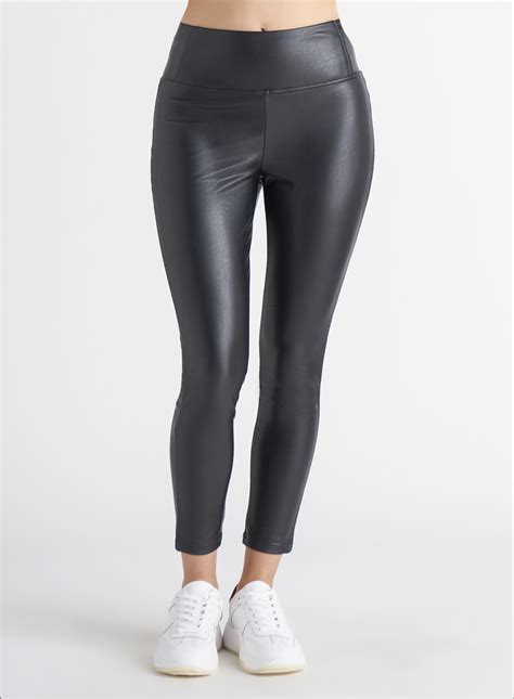 High Waisted Faux Leather Legging